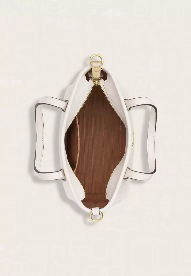 Coach City Mini Tote Bag In Signature Canvas White Chalk