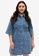 Monki blue Mini Denim Shirt Dress 06B11AA36570F3GS_1