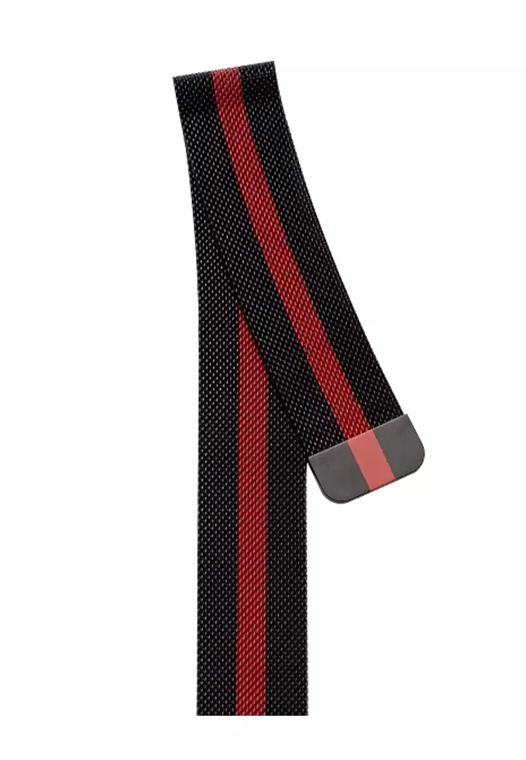 Tali Jam Mesh Strap Apple Watch Strap Jam Tangan Wanita/Pria 42/44/45mm redblack