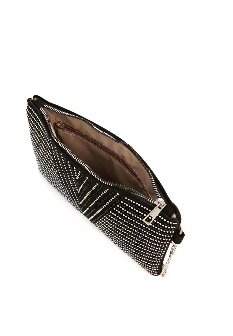 Black and silver shop cross body bag