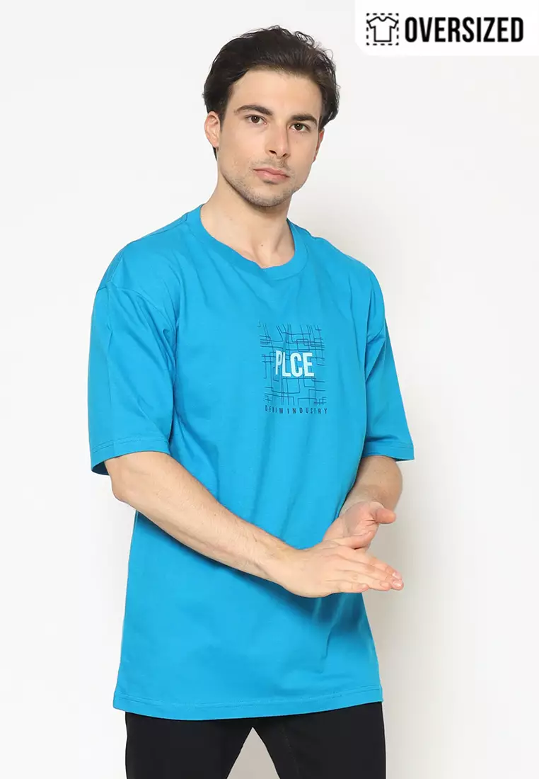 POLICE T-Shirt Cotton Oversized Pria 2079260011