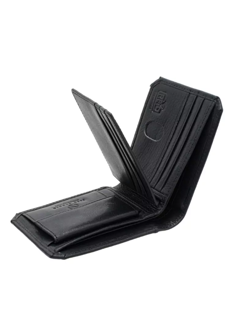 Jack Studio Vegetable Tanned Leather RFID ID Coin Bifod Wallet JWC 30858