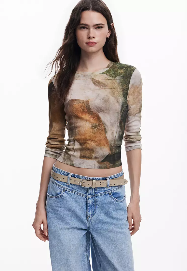 Leather studded belt