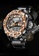 LIGE black and gold LIGE Chronograph Unisex Analogue/Digital Dual Time Watch, black and rose gold color elements, Black Silicone Strap 157F3AC97F402CGS_4