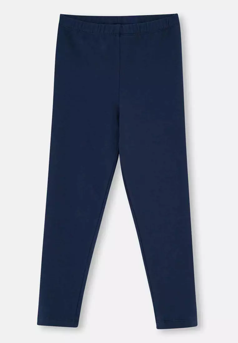 Navy Leggings Regular Fit Loungewear for Girls