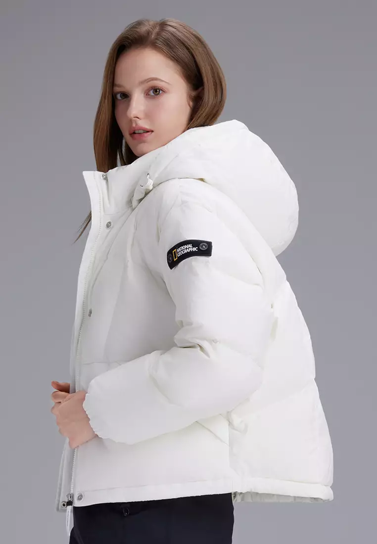 GHETTO ANGEL CROPPED BOA JACKET WHITE