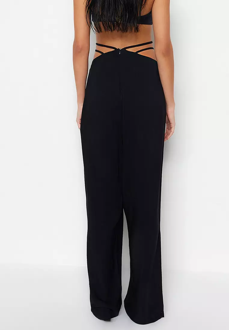 Side Pockets Slight Flare Pants