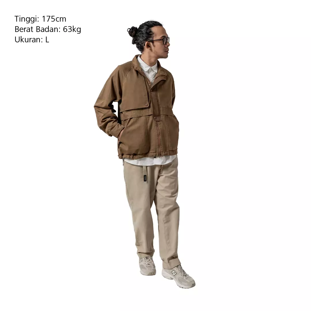 Bardock Utility Jacket Saku Pocket Comfort - Cokelat