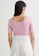 H&M pink Low-Necked Cotton Top FCF43AA971CA82GS_2