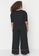 Trendyol black Plus Size Printed Wide Legs Knitted Pajamas Set 71717AADDDC6D2GS_2