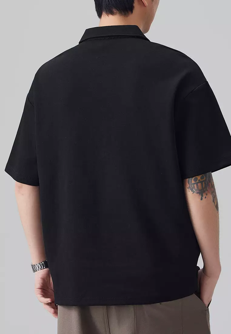 Half Zip Collar Polo Shirt AY-D8909