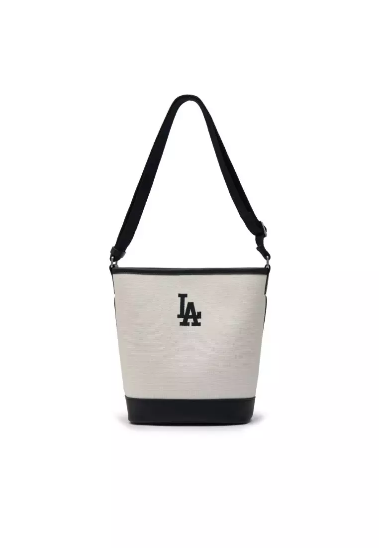 VARSITY JACQUARD CANVAS BUCKET BAG LOS ANGELES DODGERS