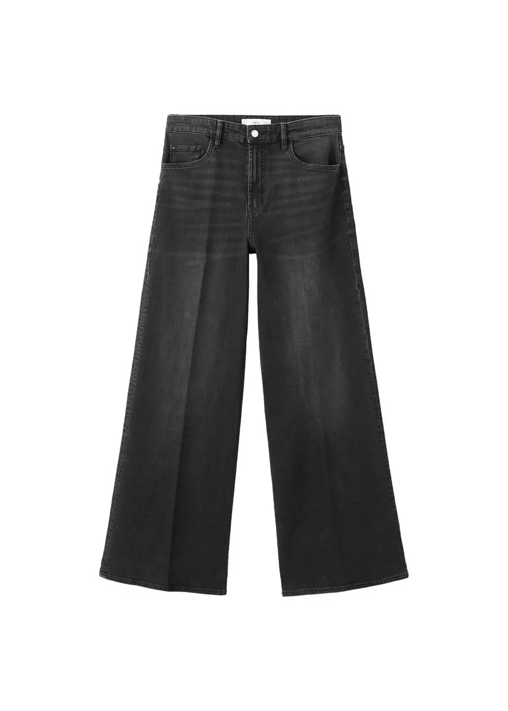 Jeans wide leg dengan pinggang tinggi