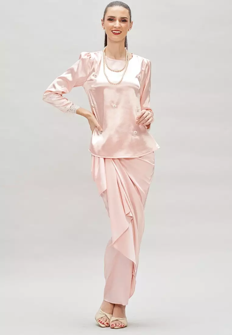 Pearl beaded Lace Satin Top