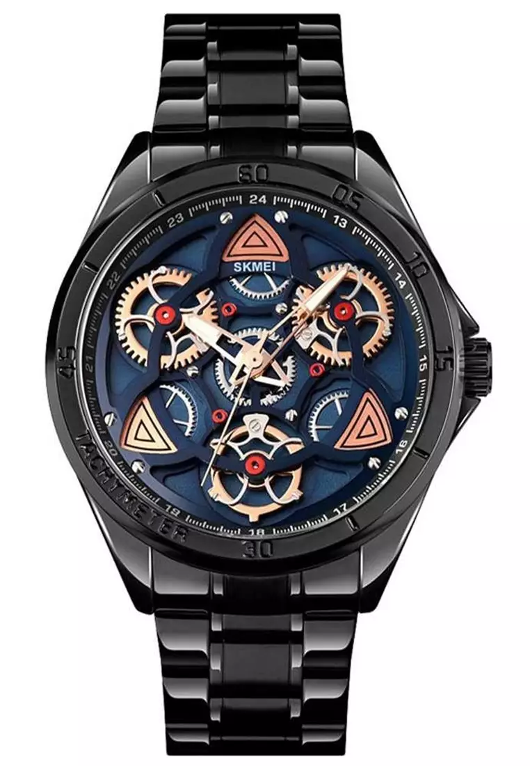 Jam Tangan Analog Pria Waterproof Strap Tali Material Stainless Steel MB78 ORIGINAL
