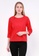 NE Double S red Ne Double S-Round Neckline with Chinese Knot Loose Fit Blouse A52DAAA7B08A4DGS_1