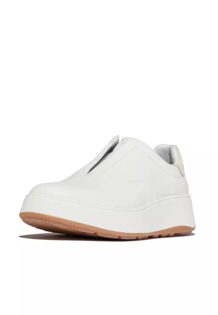 F-Mode Tumbled-Leather Laceless Sneakers