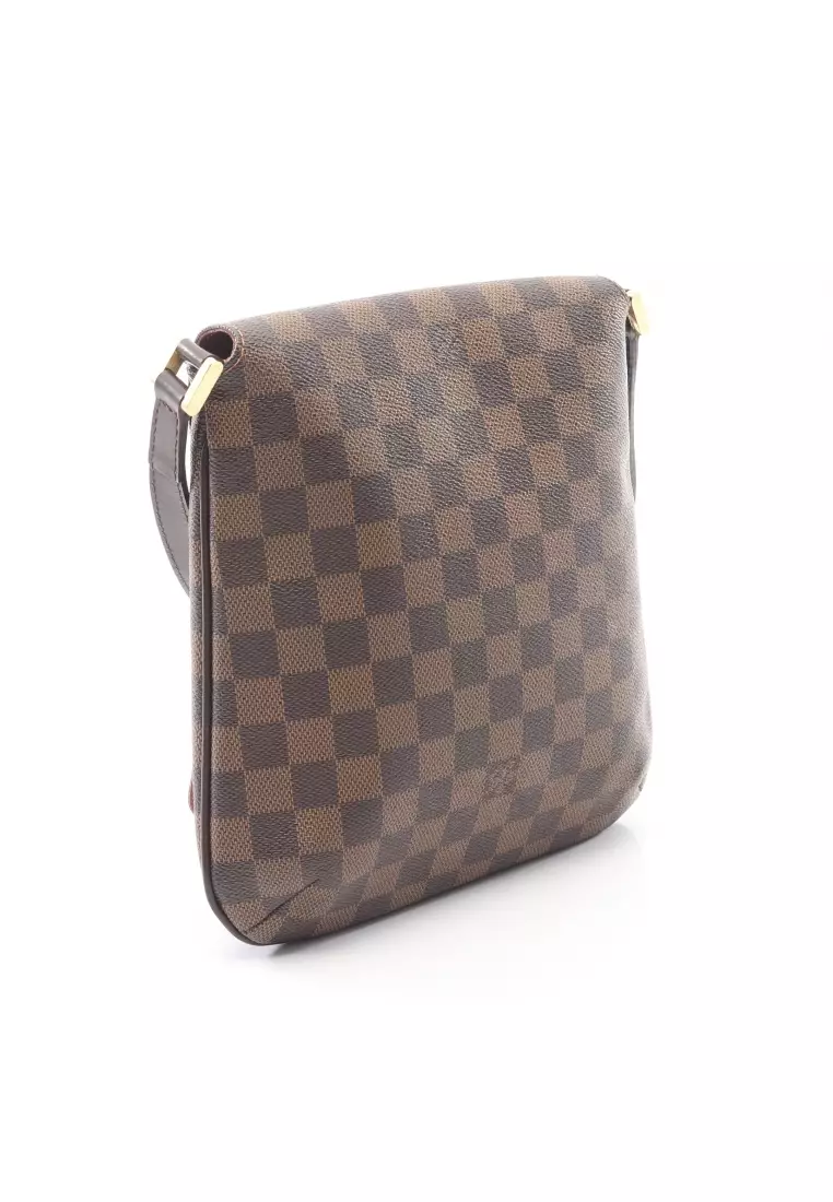 Pre-Loved Louis Vuitton Musette Salsa long strap Damier  ebene Shoulder bag PVC leather Brown