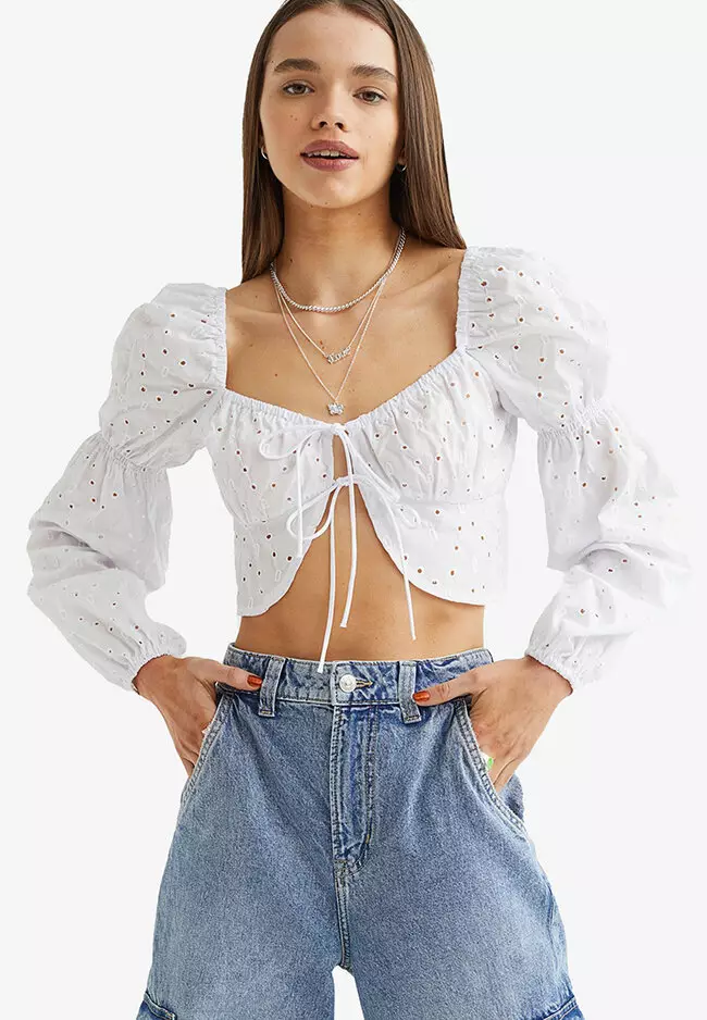 H&m tie front top sales