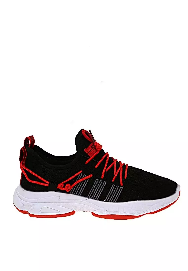 Chayton Sepatu Olahraga Pria Sneakers Nine Lines Material Cloth ORIGINAL - Black Red
