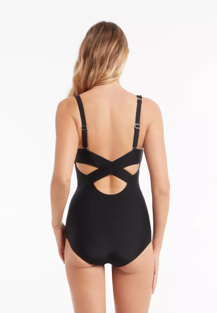 Deep Sea Pearl Nero Mesh One Piece