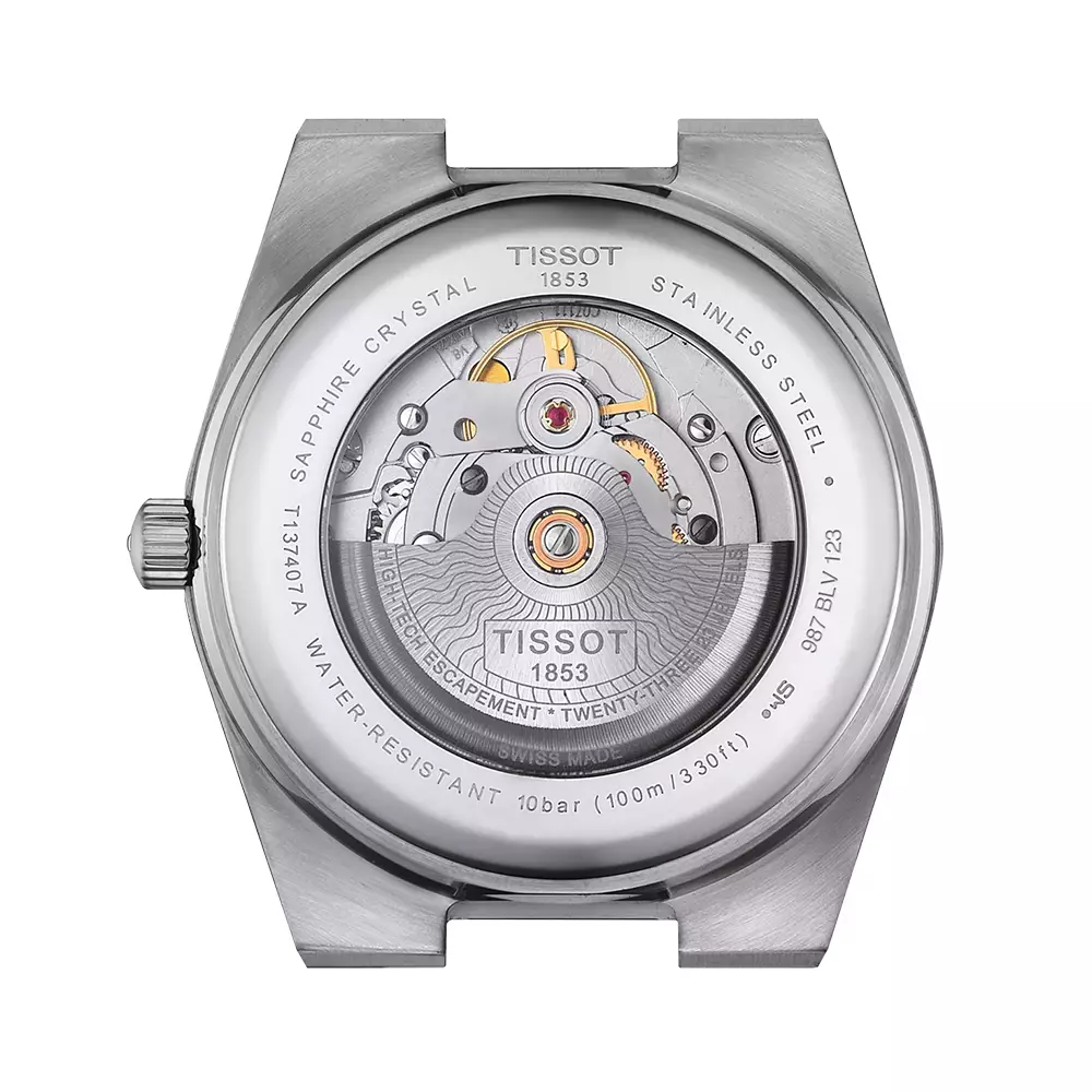 PRX 40 - T137.407.11.351.01 Powermatic 80 Ice Blue Chameleon Steel Strap