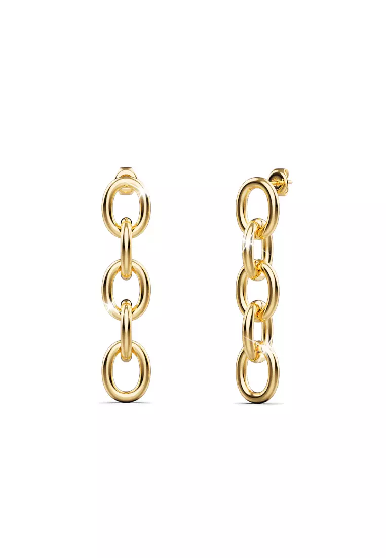 Lewis Dangle Gold Layered Earrings