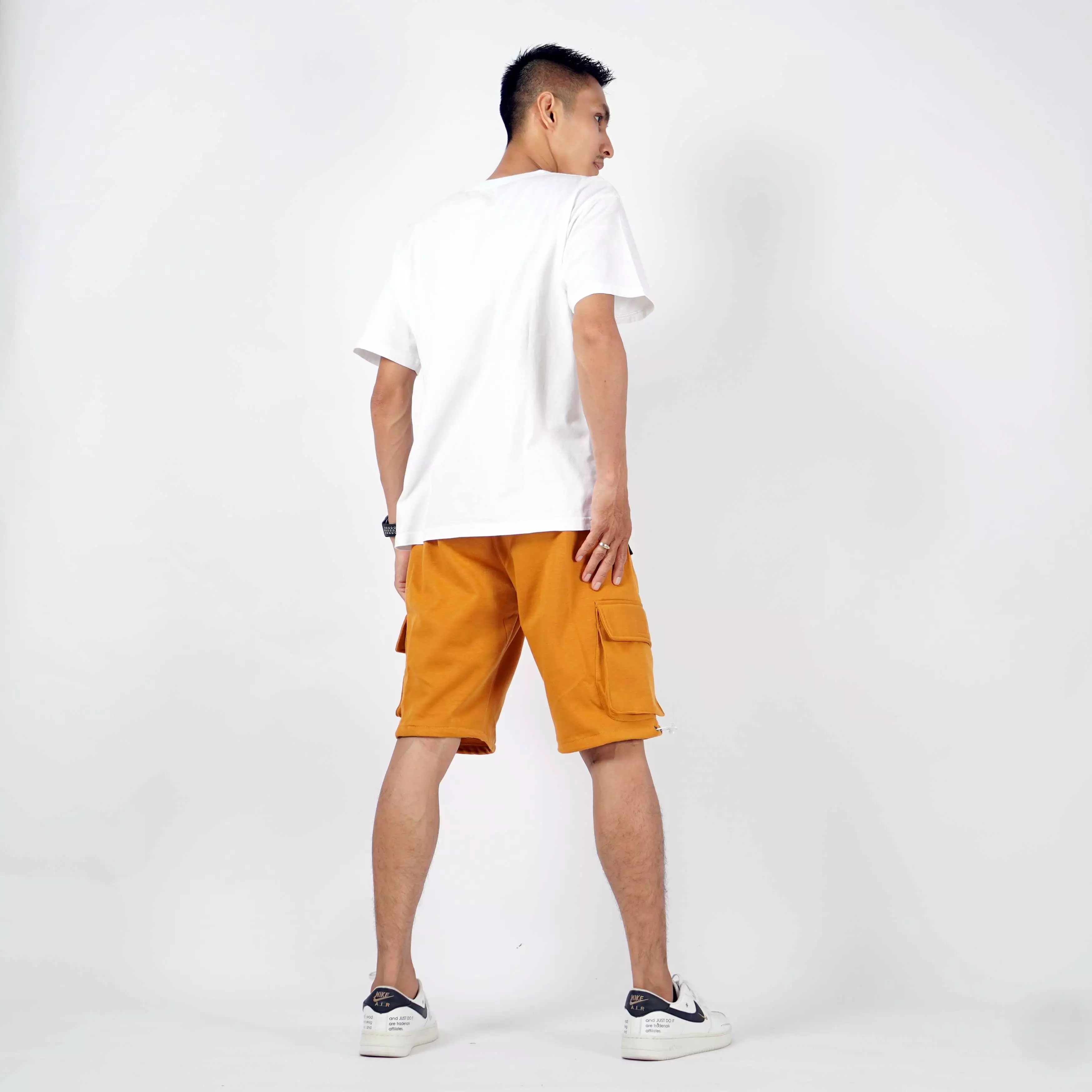 JUAN Cargo Pants Pria Celana Pendek Pria Cargo Celana Kargo Pendek - MUSTARD