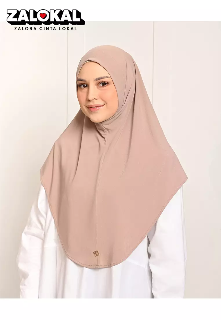 Geulis.id ADEEVA BERGO INSTANT (8 warna) Hijab - DUSTYPINK