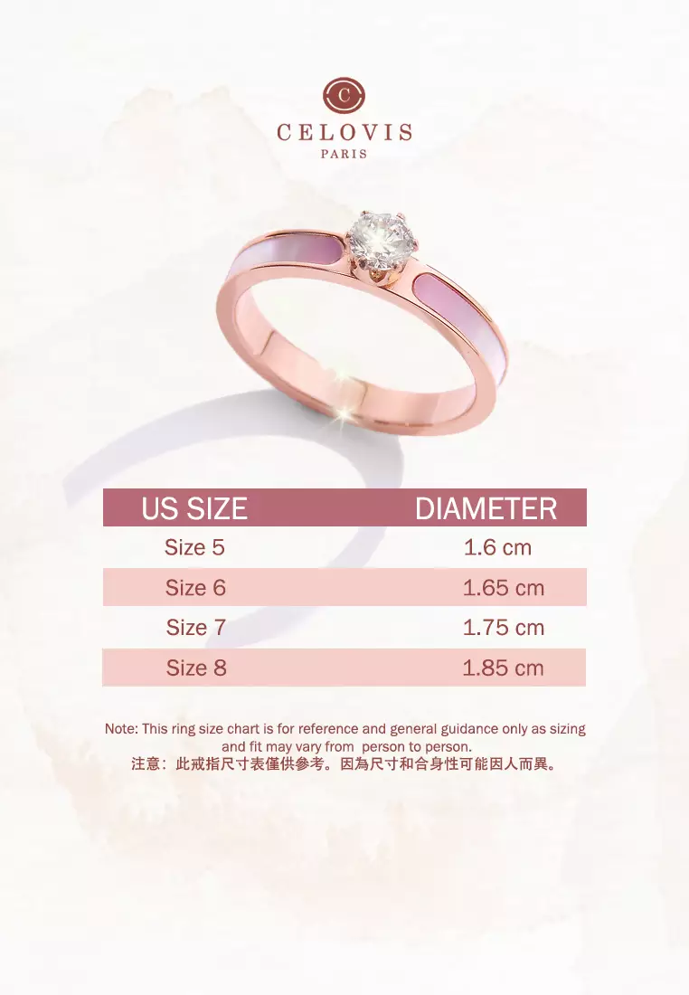 Rosaline粉色珍珠貝母鋯石戒指