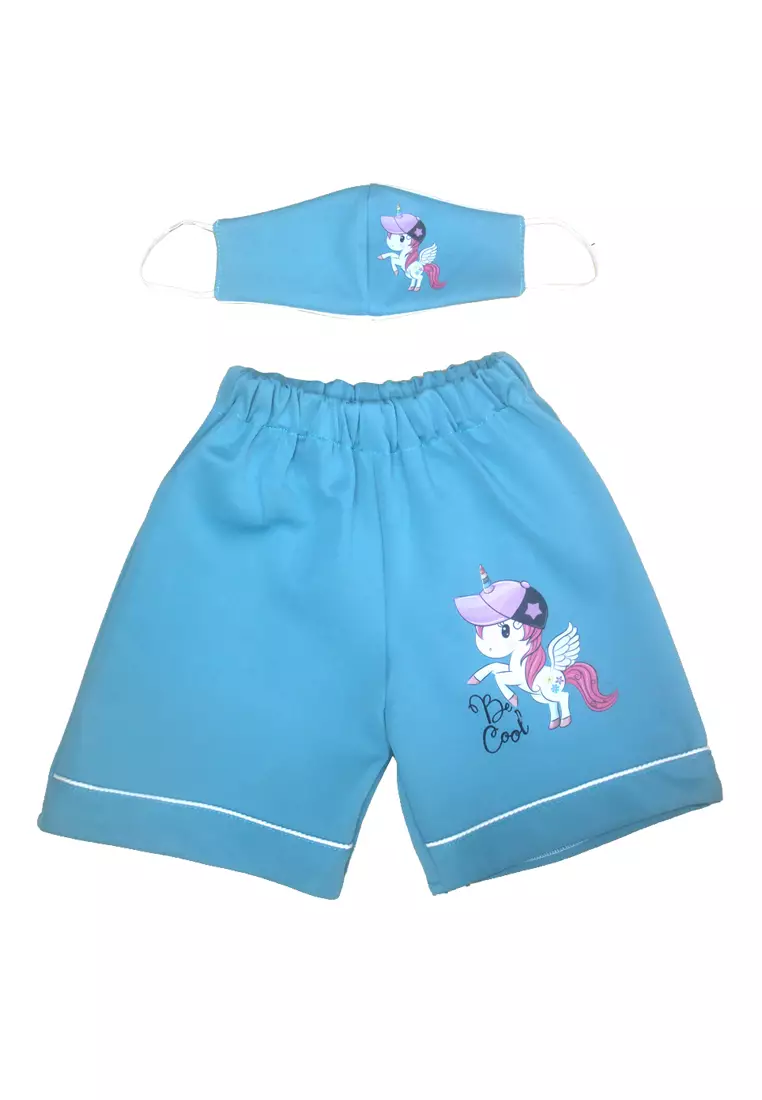 Two Mix Celana Pendek Anak Perempuan GRATIS Masker Anak Usia 1-12 Tahun 4197 Tosca