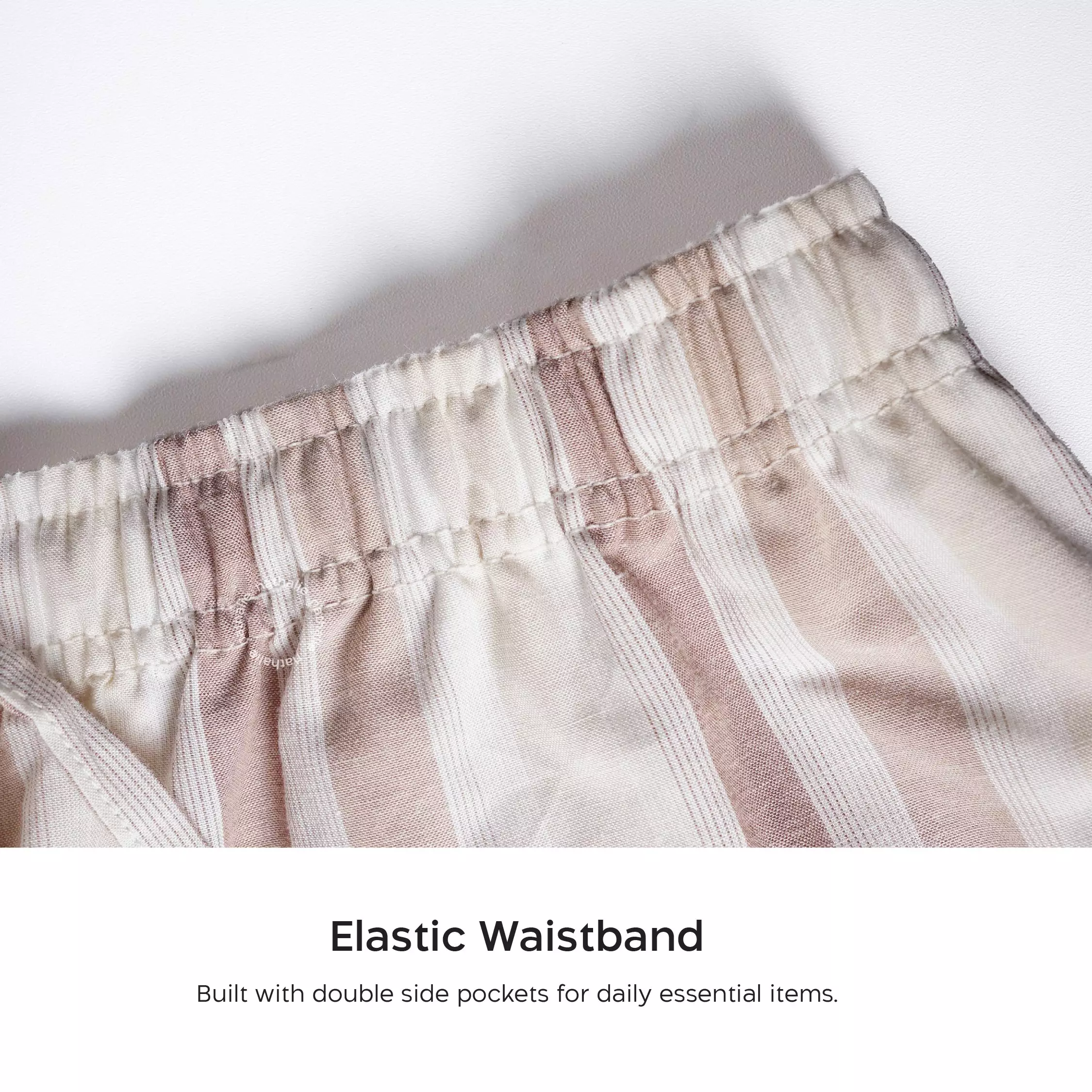 Nathalie Relaxing Striped Pants 1 pcs NTC 3503 - Blush