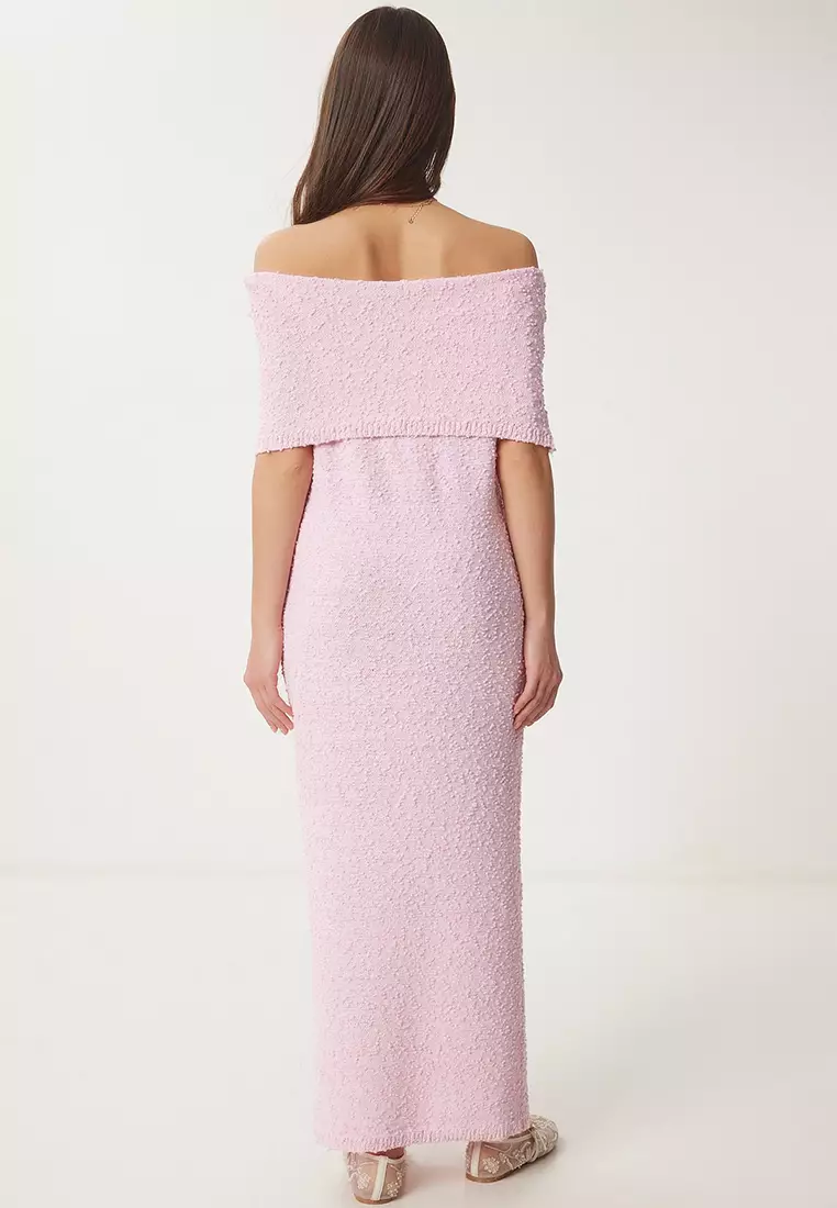 Carmen Collar Summer Knitwear Dress