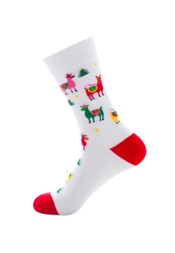 Kings Collection white Deer Pattern Cozy Socks (EU39-EU46) (HS202339) 90B04AA470E416GS_1