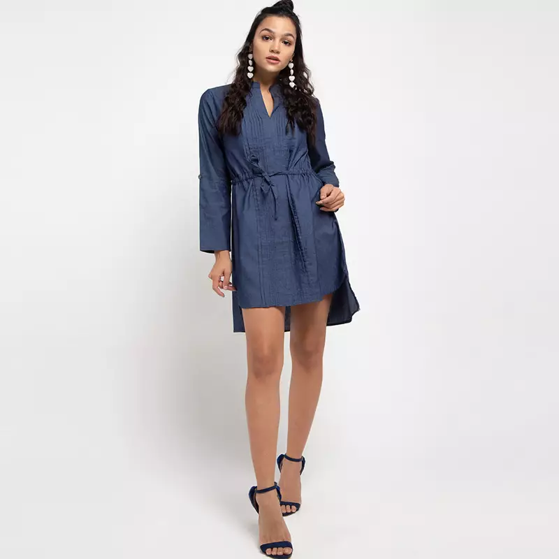 Nabine Denim Dress In Dark Blue