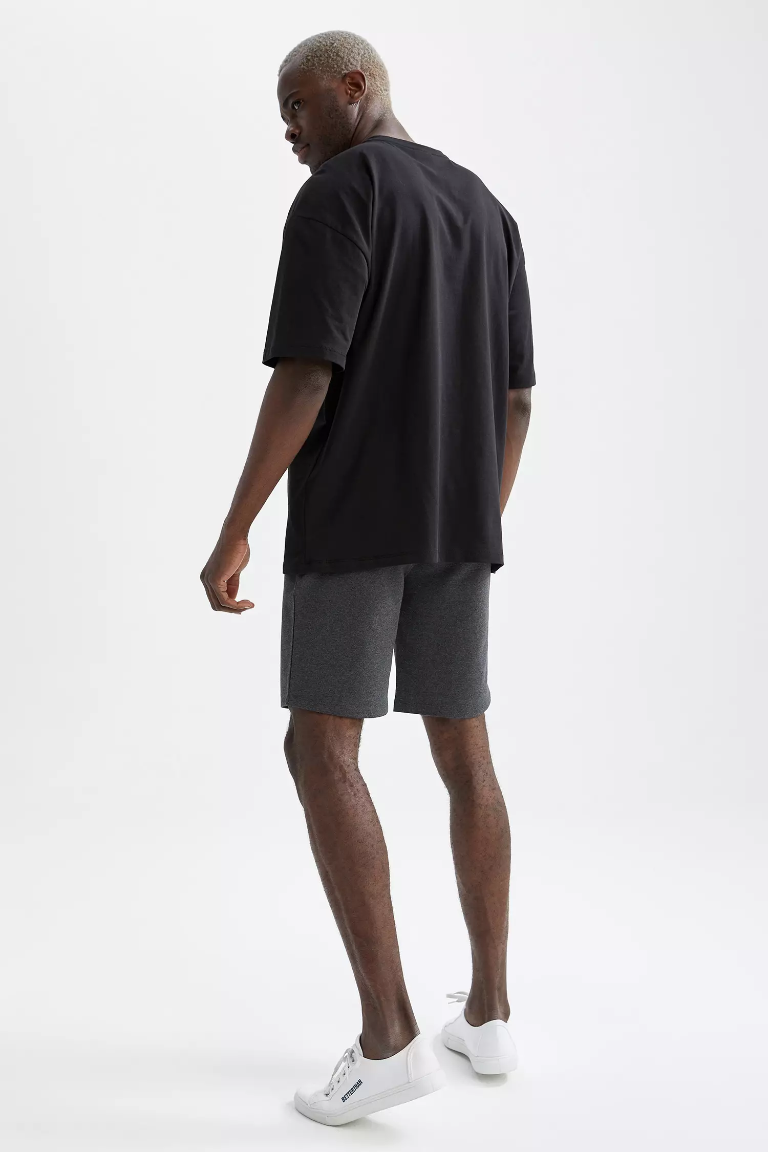 Black shirt with shorts clearance
