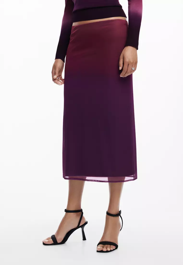 Gradient flowy skirt