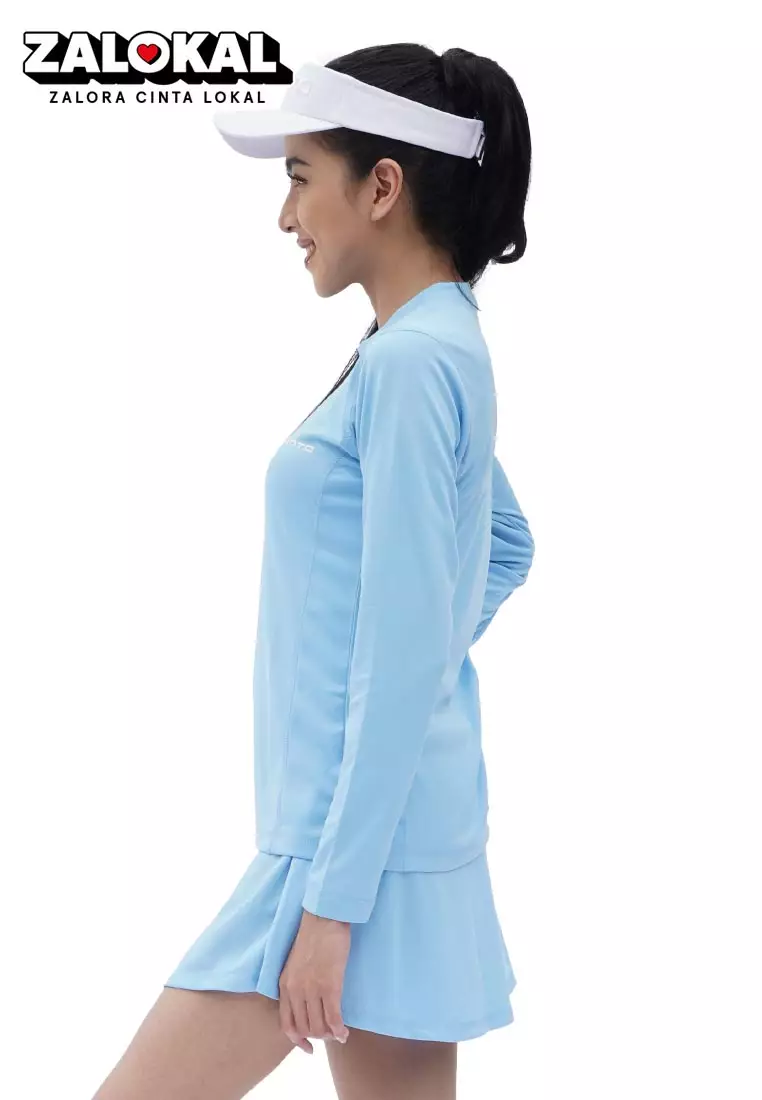 Tiento Kaos Running Dry Fit Baju Olahraga Wanita Lengan Panjang Gym Pakaian Sport Lari