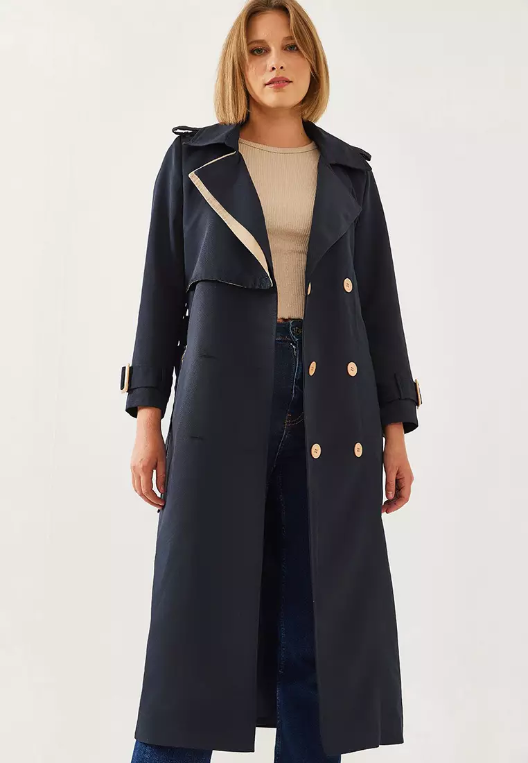 Women's Garni Windbreaker Detail Flap Trench Coat 2488 60261003