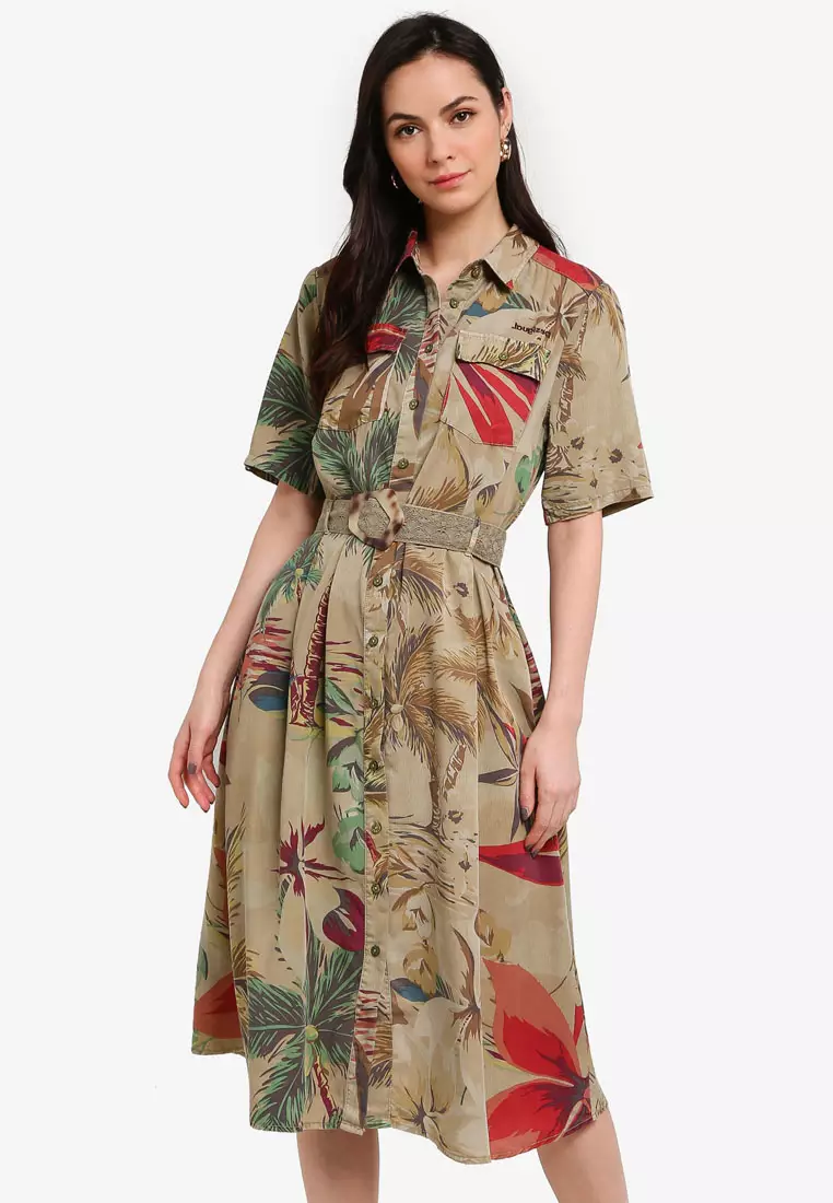 Buy Desigual Floral Safari Dress 2023 Online ZALORA Singapore