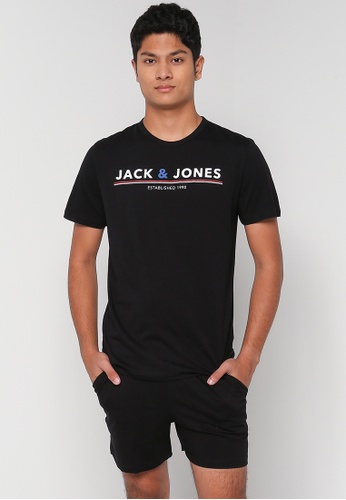 Jack & Jones black Mont Tee And Shorts Gift Set 9E4F3AADA12636GS_1