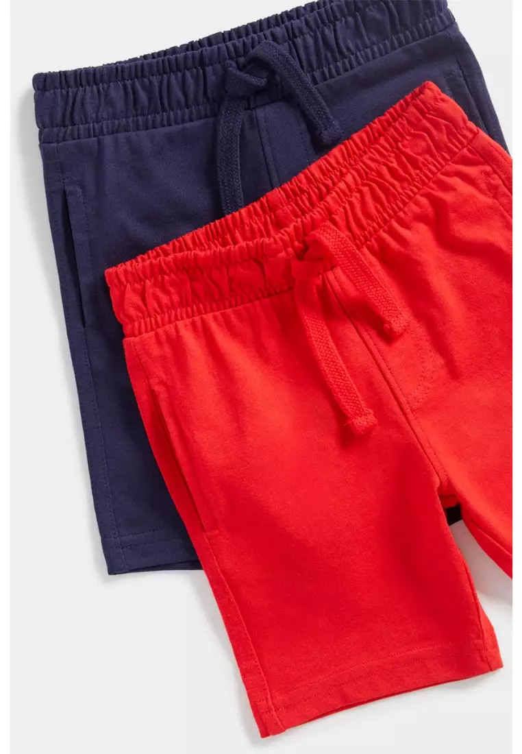 Red And Navy Jersey Shorts - 2 Pack
