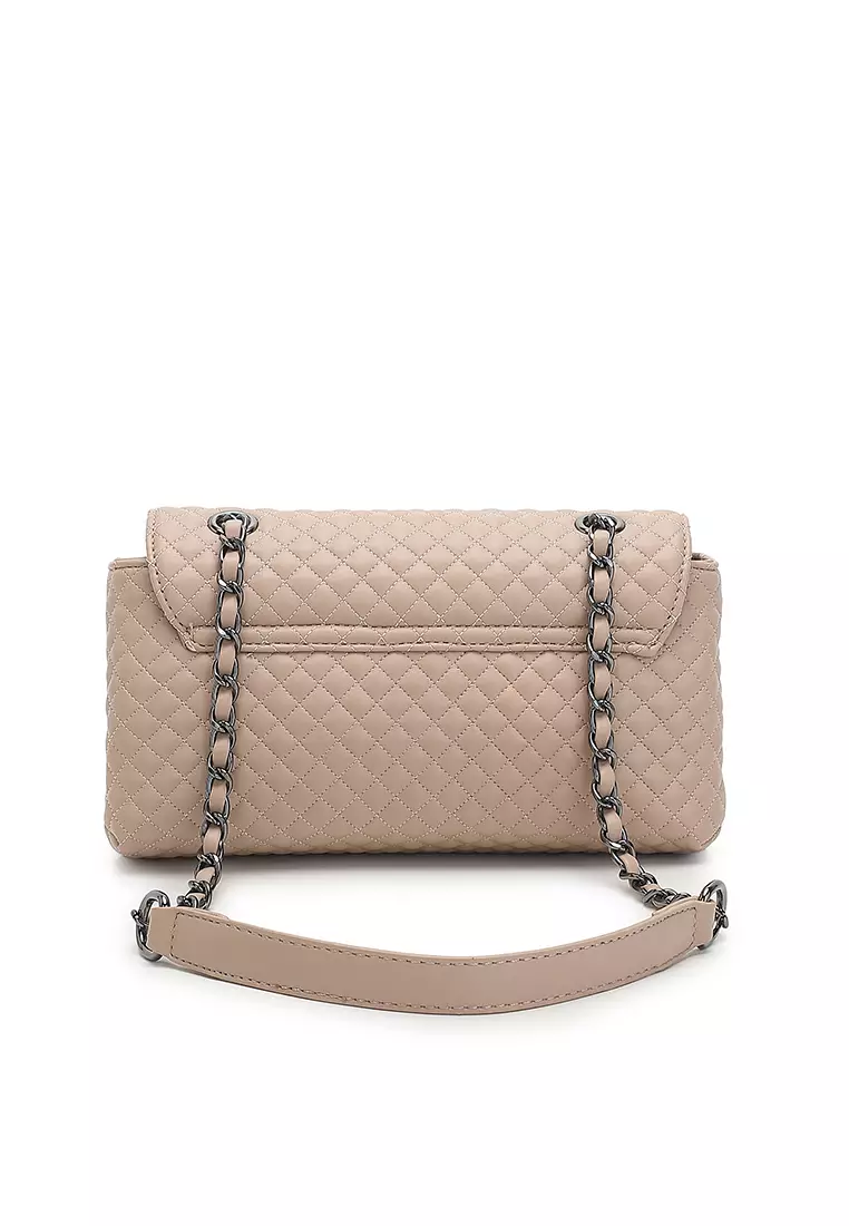 Women's Quilted Sling Bag / Crossbody Bag - Khaki