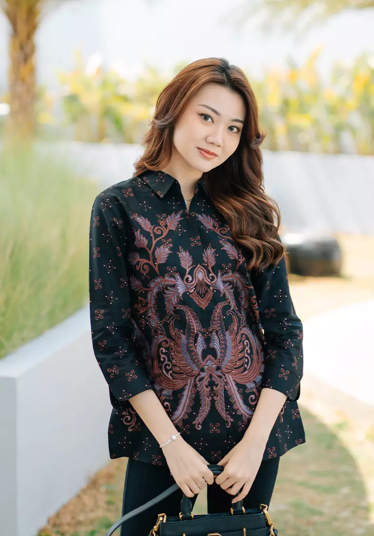 Jual MY AKSA FIT EVERYWHERE My Aksa Batik Wanita Blouse Emma Edrick