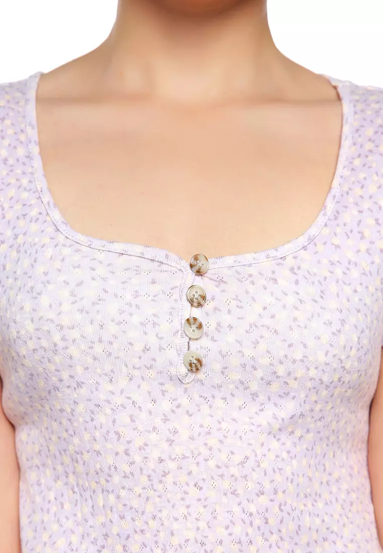 Buy London Rag Purple Floral Floral Ditsy Top 2026 Online | ZALORA ...