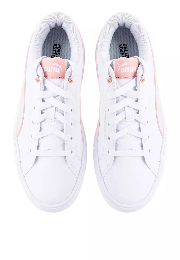 Puma smash vulc white pink discount