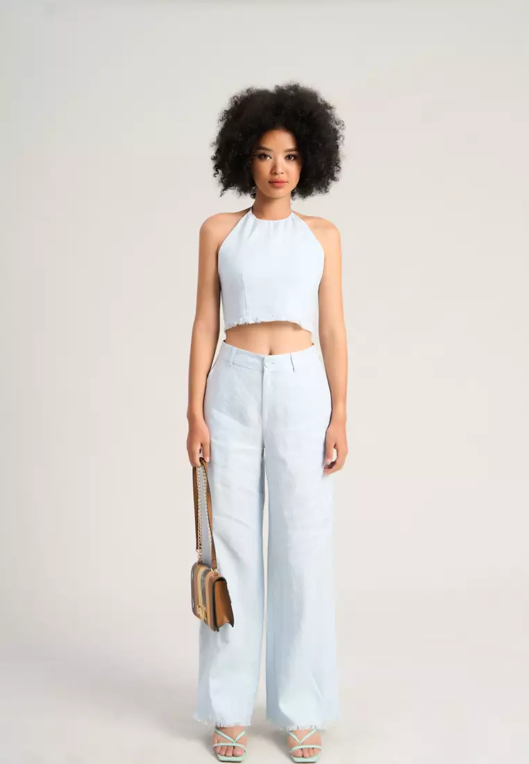 White Halter Croptop