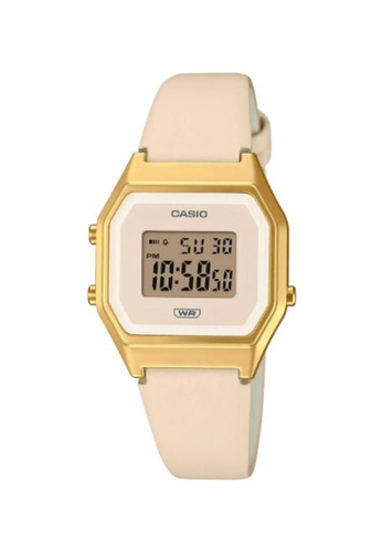 Casio Watches brown Casio Vintage Digital Watch LA680WEGL-4 Beige Genuine Leather Band Ladies Watch 29987ACE0A64C1GS_1
