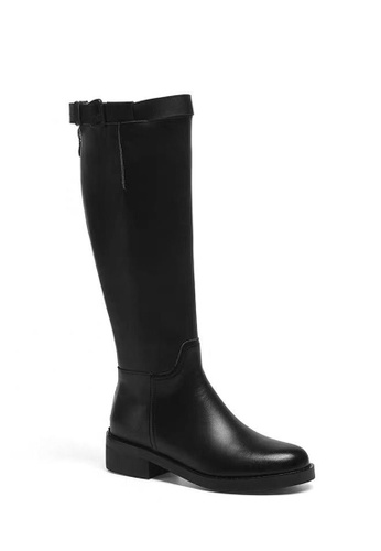 Twenty Eight Shoes black Faux Leather Riding Boots 528 27517SH5C81BB0GS_1