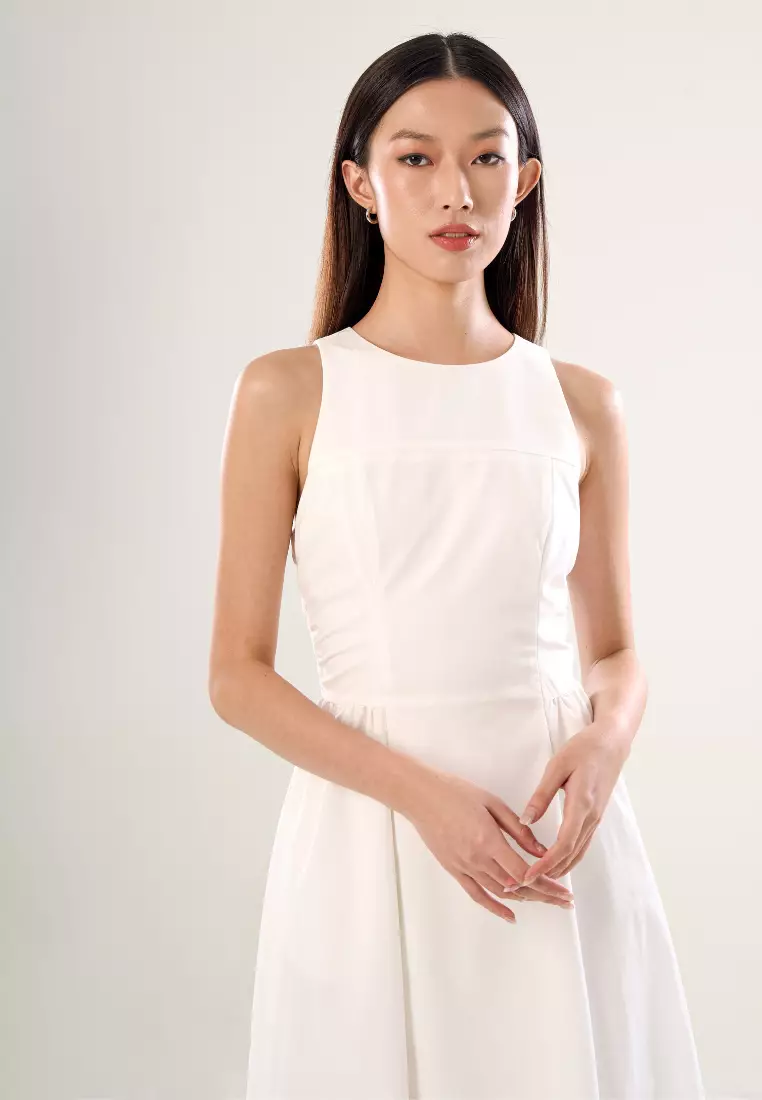 Paula skater cheap dress white